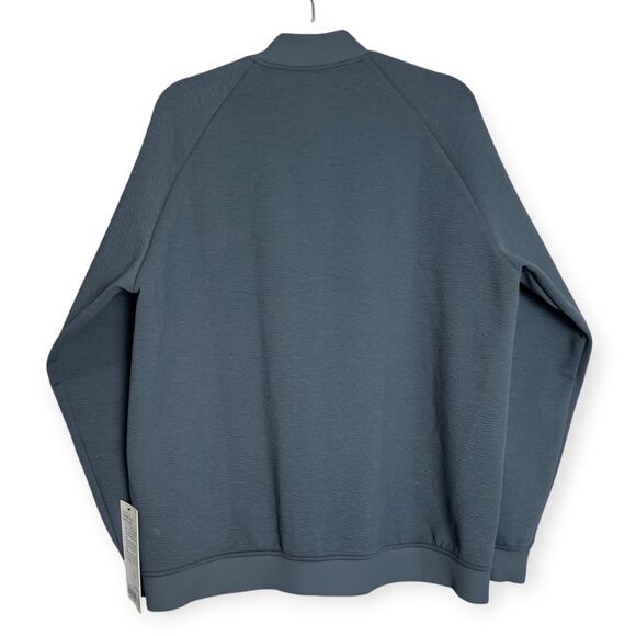 NEW Lululemon Textured Spacer Bomber Jacket SIZE L Gray Technical Zip Pocket NWT - Picture 3 of 10